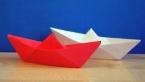 Как сделать кораблик из бумаги своими руками. Легкое оригами "лодка". Поделки.