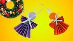 Как сделать бумажного Ангелочка своими руками - DIY - Новогодние украшения