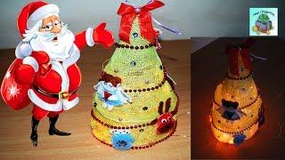 КАК СДЕЛАТЬ НОВОГОДНЮЮ ЕЛКУ ИЗ ЦВЕТОЧНОЙ СЕТКИ СВОИМИ РУКАМИ. Christmas tree. (DIY, Handmade).